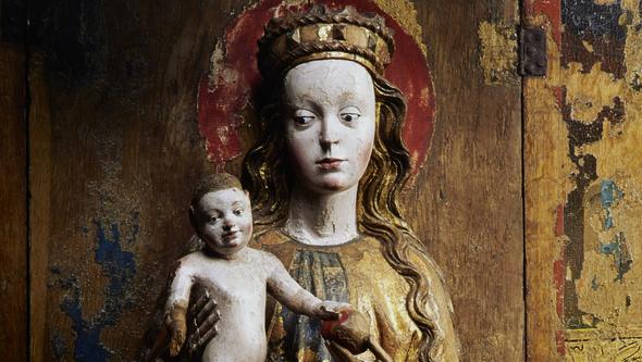 Målning av Maria och Jesusbarnet