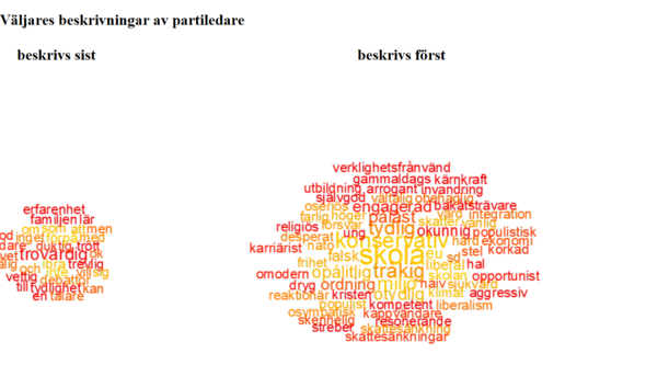Ordmoln från en studie genomförd i Medborgarpanelen 2018