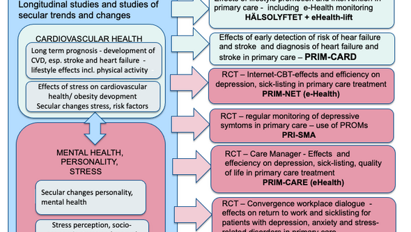 The figure describes how epidemiological research results are transferred to implementation and intervention in primary care.
