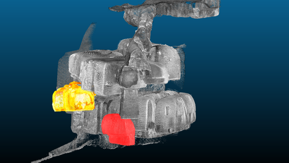 Laserskanning av klosterkomplexet.
