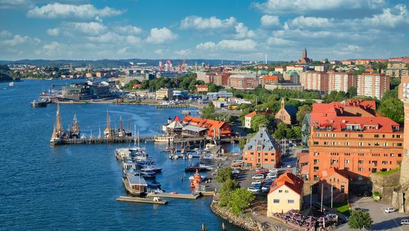 Bild över Göteborg och Göta Älv