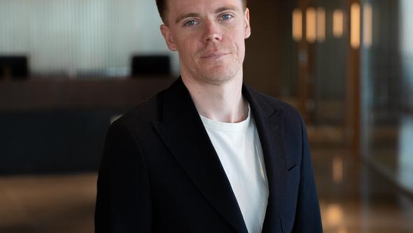 Victor Abrahamsson i entrén på MSA