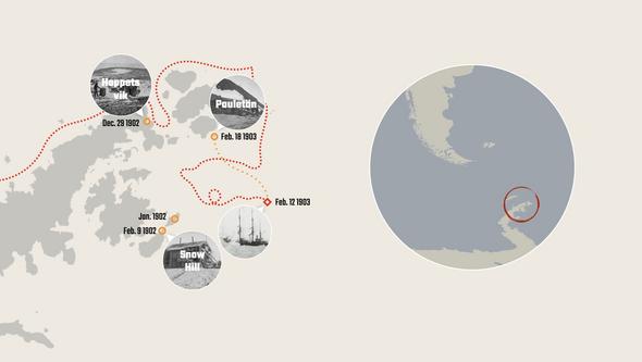 karta över polarexpedition