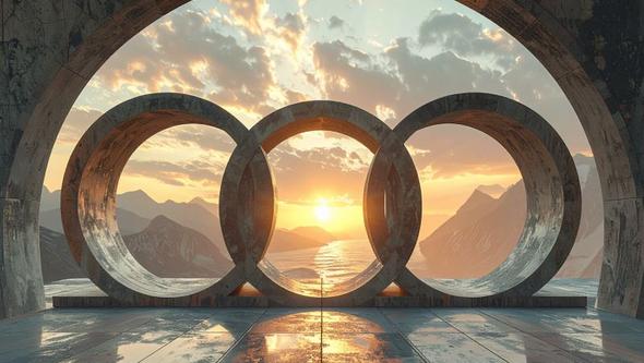 Stone circles overlapping