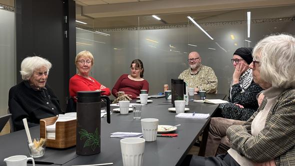 Foto från träffen mellan emeriti och doktorander