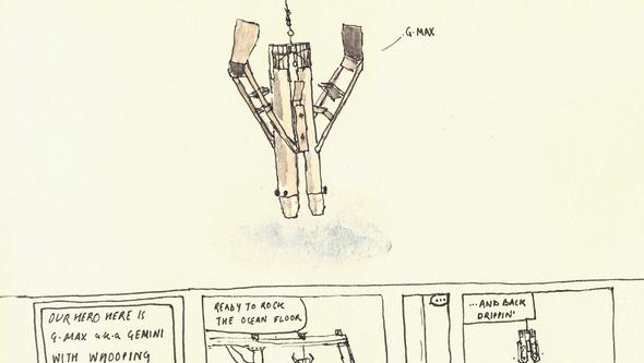 Sediment Sampling. Sketch by Siddharth Jain. 