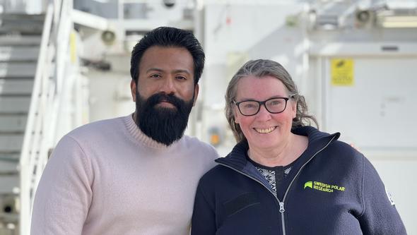 Anna Wåhlin och Tarun Sathiyan