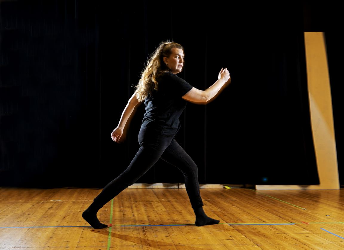 Amanda Gustafsson i en blackbox