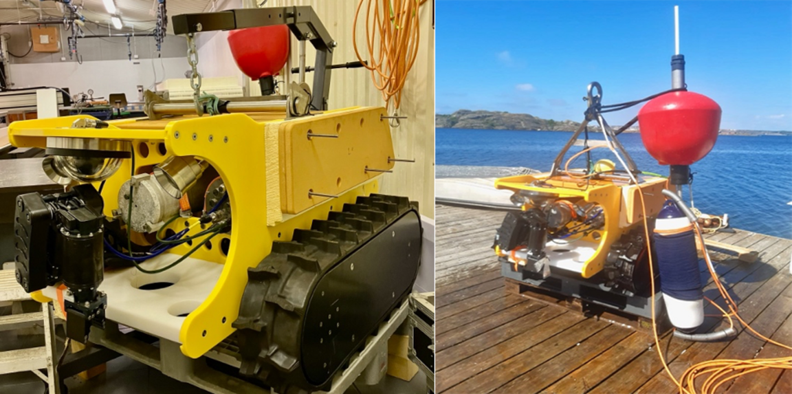 Two seafloor robots