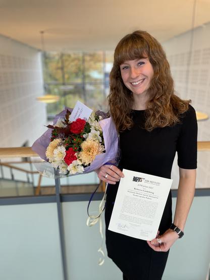 Foto på Rebecca vinnare av SOM-priset 2023