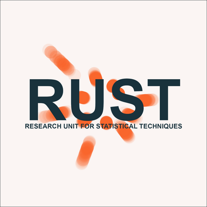 The image shows the research group's logo and reads: Research Unit for Statistical Techniques RUST.